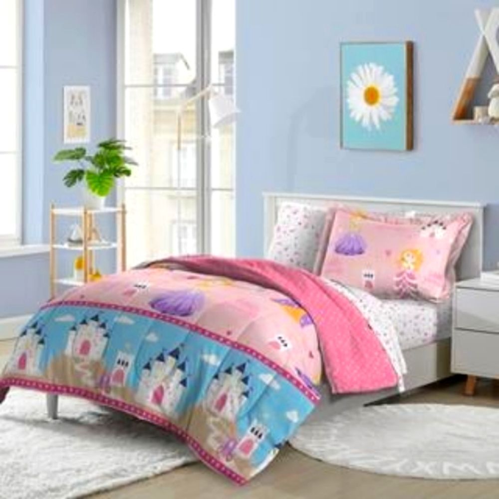 💯🔥Dream FACTORY Kids 5-Piece Complete Bed Set Easy-Wash Super Soft Microfiber